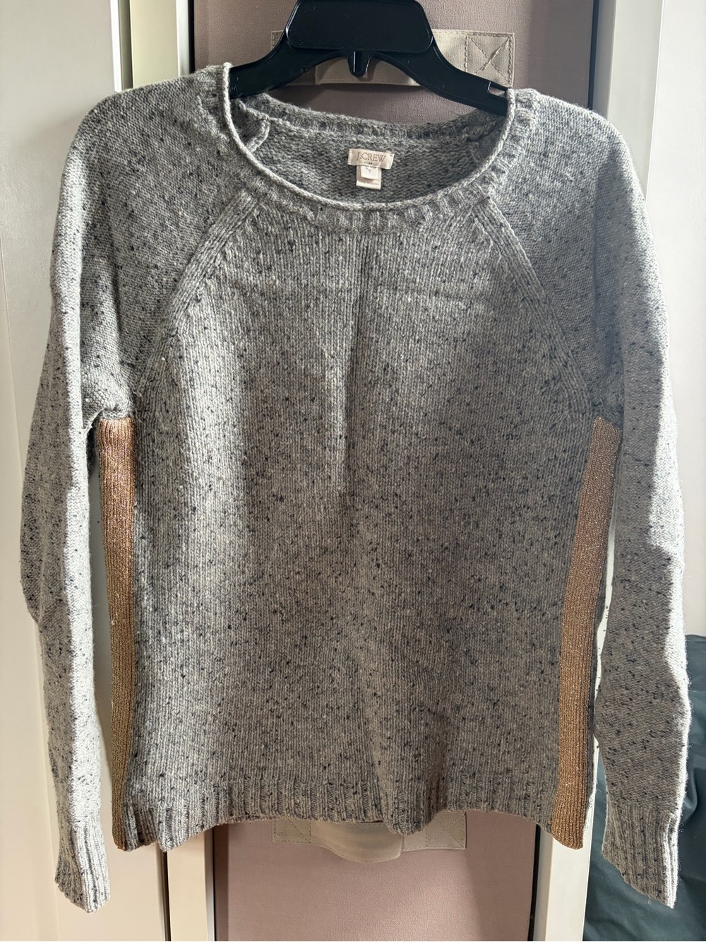 J. Crew Gray Wool Blend Crewneck Sweater